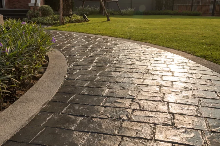 stamped concrete walkway in gastonia, nc